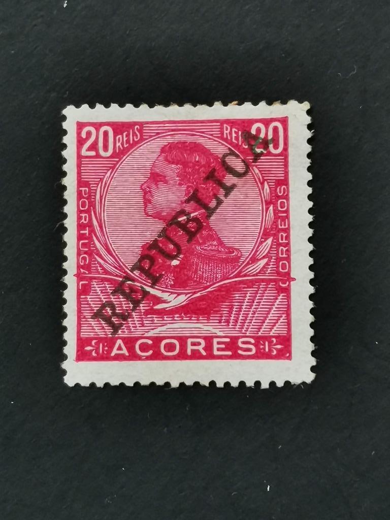 Azoren 1910 - Koning Manuel II met opdruk REPUBLICA *, Ophalen of Verzenden, Portugal, Postfris