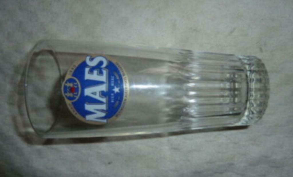 #K bier glas MAES Brouwerij Alken Maes Brasseries Anno 1880, Verzamelen, Ophalen of Verzenden, Nieuw, Bierglas