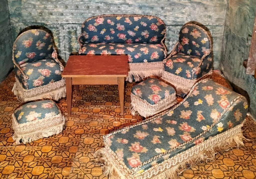 Maison de poupée ancienne de salon à l'échelle 1/12, Enlèvement ou Envoi, Maison de poupées