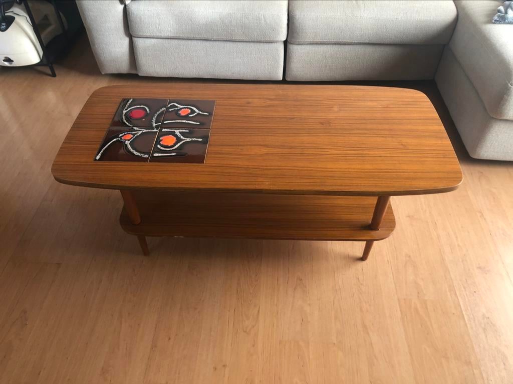 Vintage salontafel, Huis en Inrichting, Tafels | Salontafels, Ophalen, Minder dan 50 cm, Gebruikt, 100 tot 150 cm