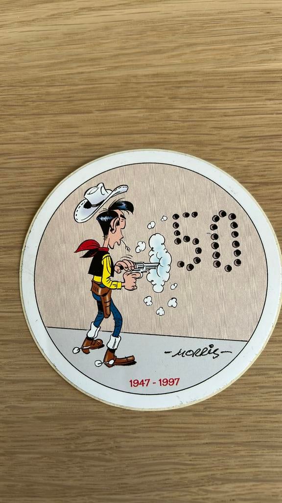Morris lucky luke sticker 1997, Verzamelen, Ophalen of Verzenden, Nieuw