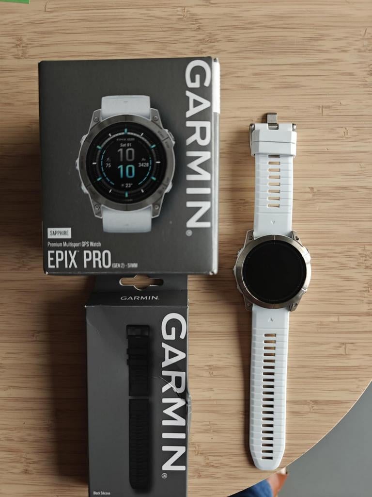 Garmin Epix pro (gen2) 51mm sapphire + zwarte band, Enlèvement, Comme neuf