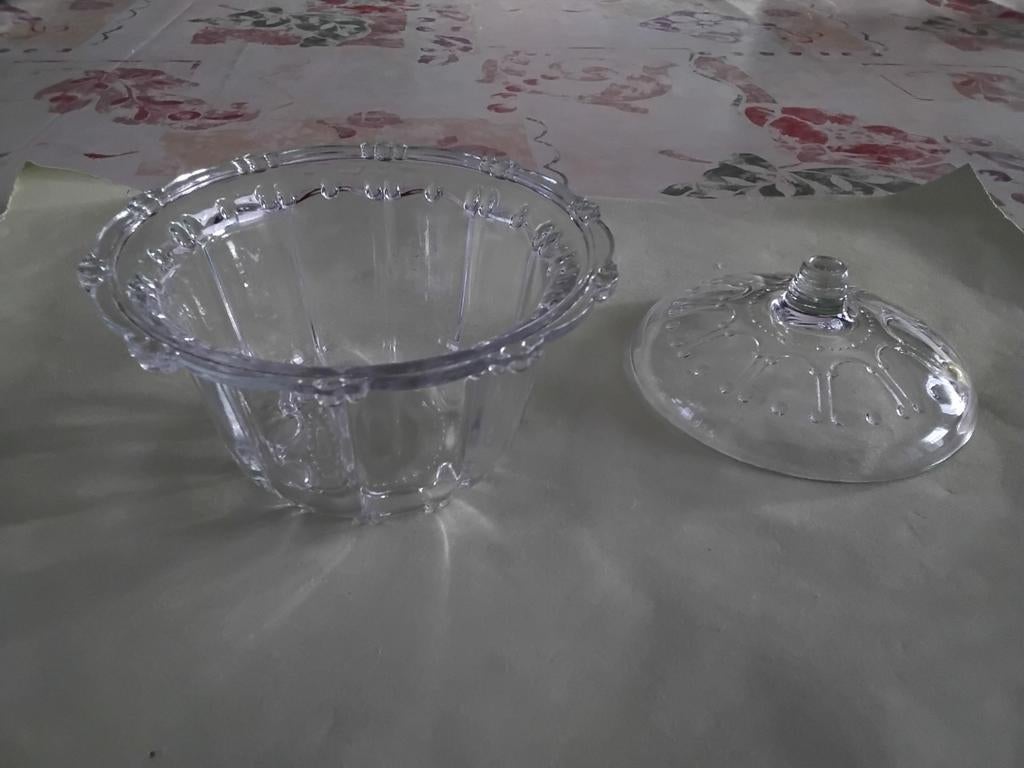 Mooi glazen kommetje met dekseltje, Huis en Inrichting, Ophalen, Nieuw, Glas, Glas of Glazen
