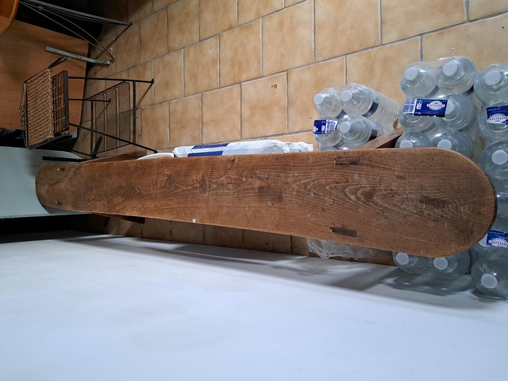 banc chêne 2m, Jardin & Terrasse, Enlèvement, Comme neuf