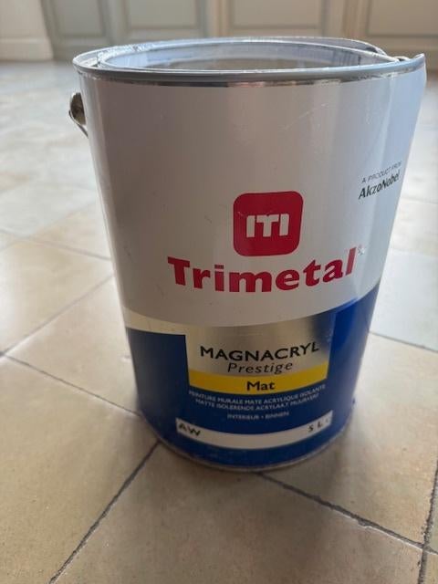 Trimetal magnacryl prestige mat, Ophalen, Grijs, Minder dan 5 liter, Verf
