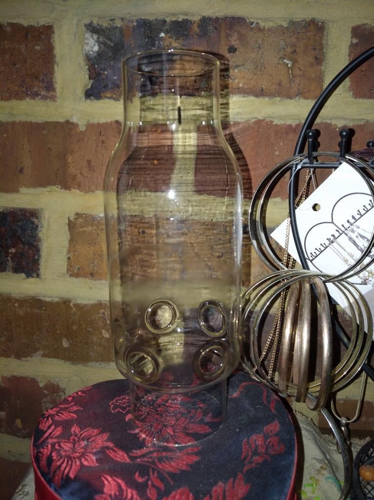 Zeldzaam oud glas voor gaslamp met 6 gaten ONBERISPELIJK, Antiek en Kunst, Ophalen of Verzenden