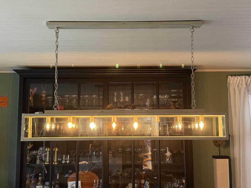 Luster kleur olijfgroen, 75 cm ou plus, Verre, Comme neuf, Landelijk