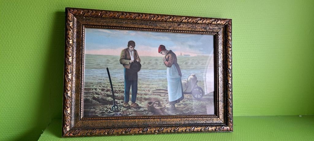 Het angelus van de France Schilder Jean Francois millet 2 st, Huis en Inrichting, Ophalen, Zo goed als nieuw