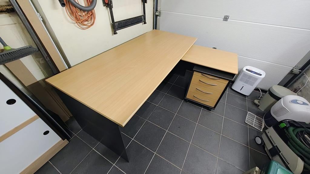 bureau avec extension, Enlèvement, Utilisé, Bois