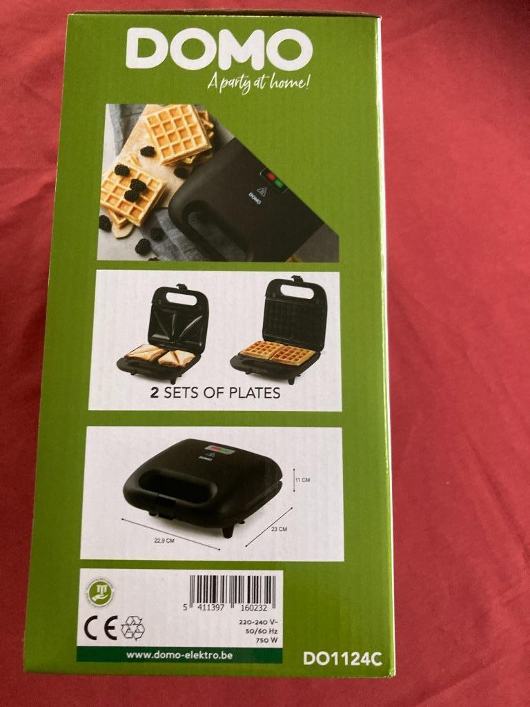 DOMO SNACKMAKER 2 IN 1 CROQUES EN WAFELS BAKKEN, Ophalen of Verzenden, Nieuw
