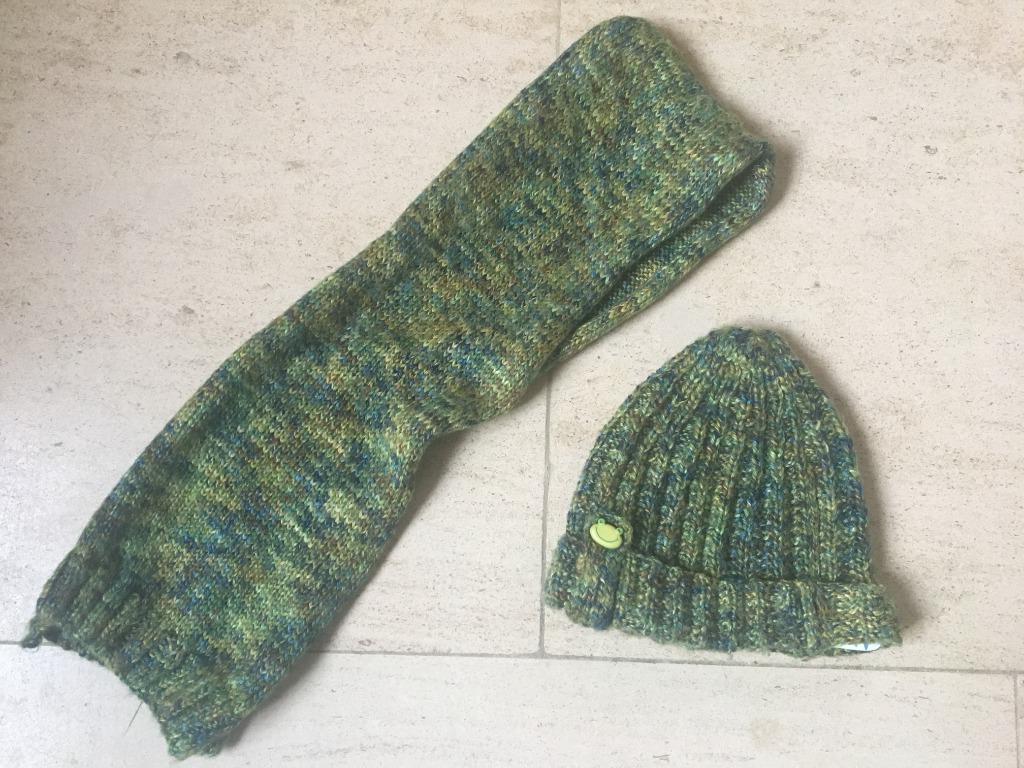 SELFMADE Muts en sjaal maat 74 met kikkertje, Garçon, Enlèvement ou Envoi, Taille 74, Ensemble