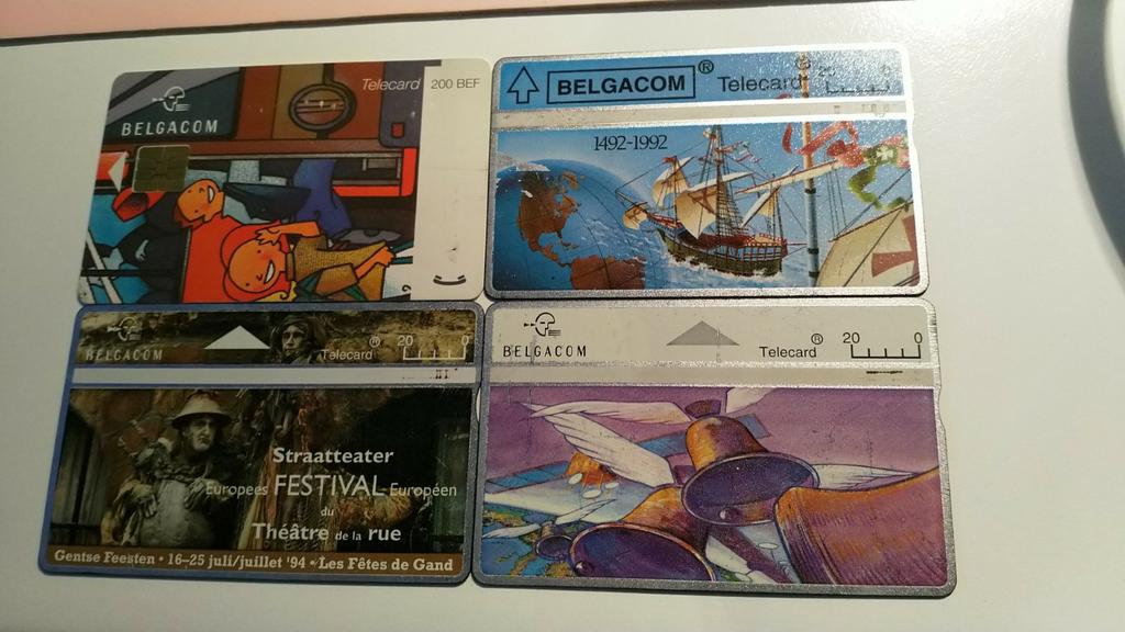 Telefoonkaarten 4 stuks, Collections, Cartes de téléphone, Enlèvement ou Envoi