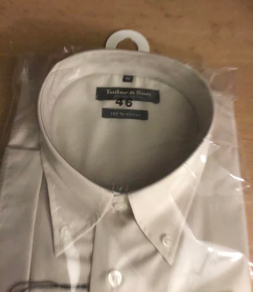 TAILOR & SON, Fijn gestreept hemd, NIEUW, maat 46, Neuf, Enlèvement ou Envoi, Chemise, Tailor &Son