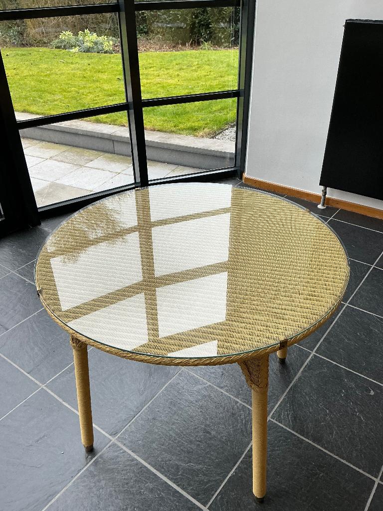 Tafel Lloyd Loom (Vincent Sheppard), Ophalen, Zo goed als nieuw, Vier personen, 100 tot 150 cm