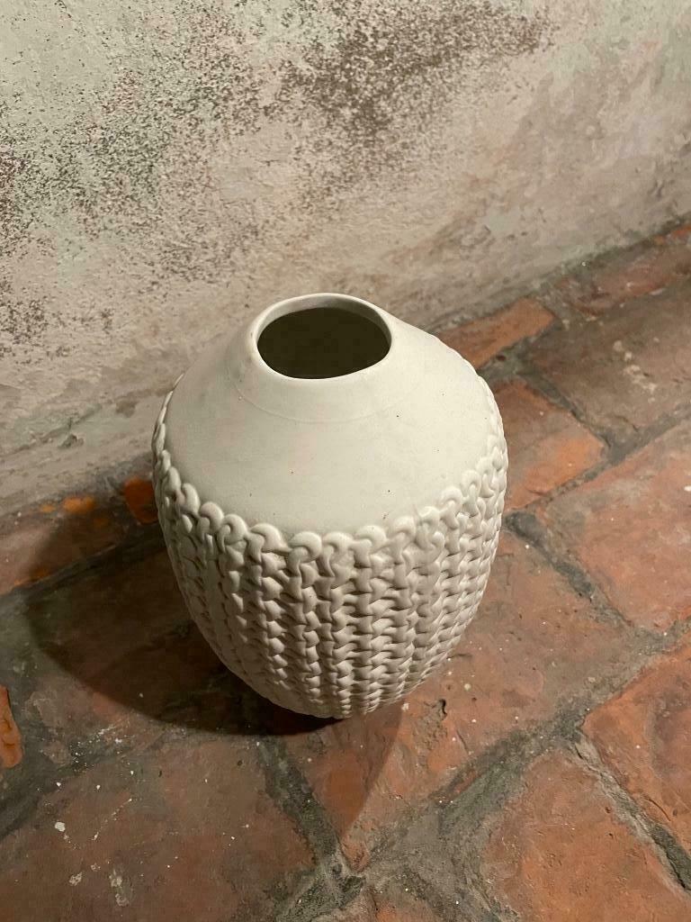 Witte vaas Pomax, Enlèvement ou Envoi, Comme neuf, Blanc