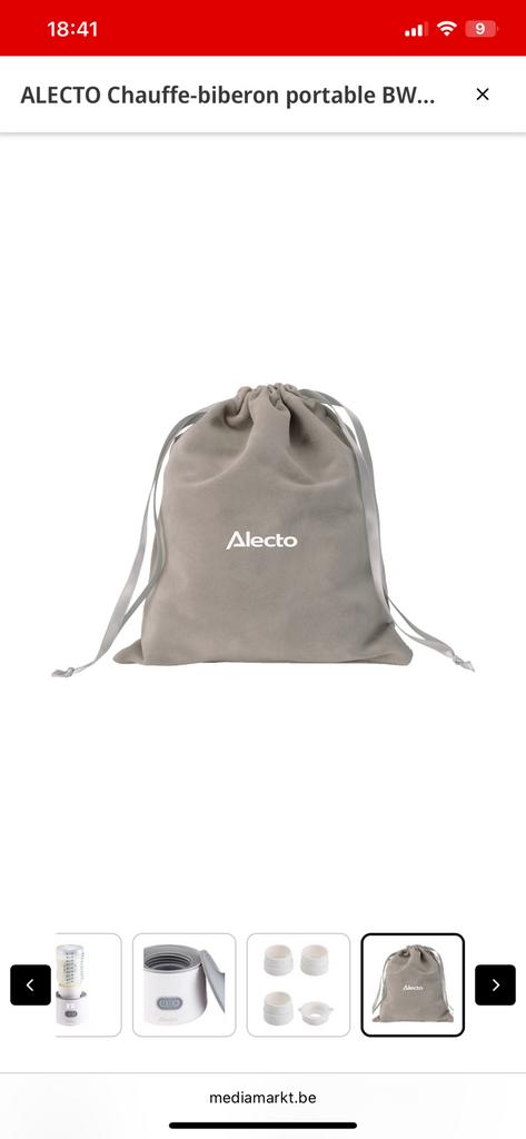 Alecto chauffe biberon portable, Enlèvement, Comme neuf