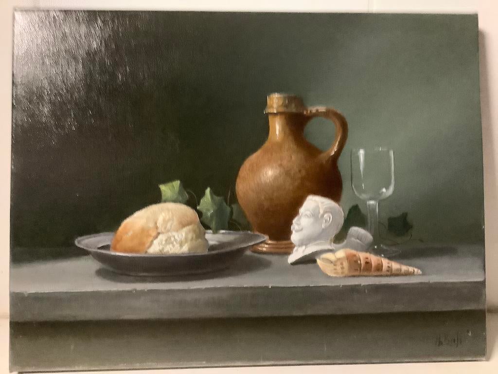 Olieverfschilderij op doek - getekend H. Bals, Antiek en Kunst, Ophalen