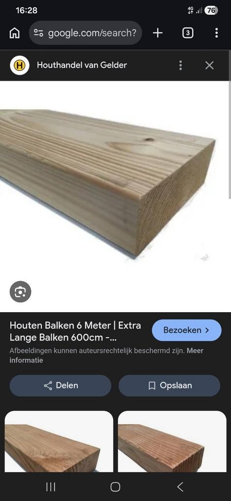 Poutres en bois de 6 mètres de long 15 cm en douglas avec tr, Enlèvement ou Envoi, Neuf, 300 cm ou plus, Poutre