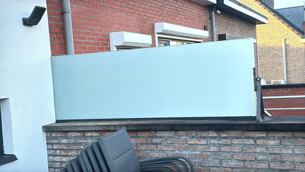 Veiligheidglas, Tuin en Terras, Zonneschermen, Ophalen, Zo goed als nieuw