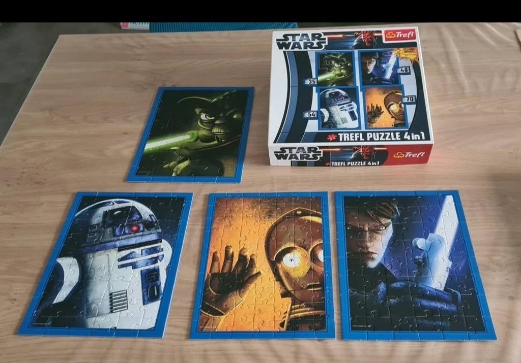 Puzzel star wars 4 puzzels in 1, Ophalen, Gebruikt