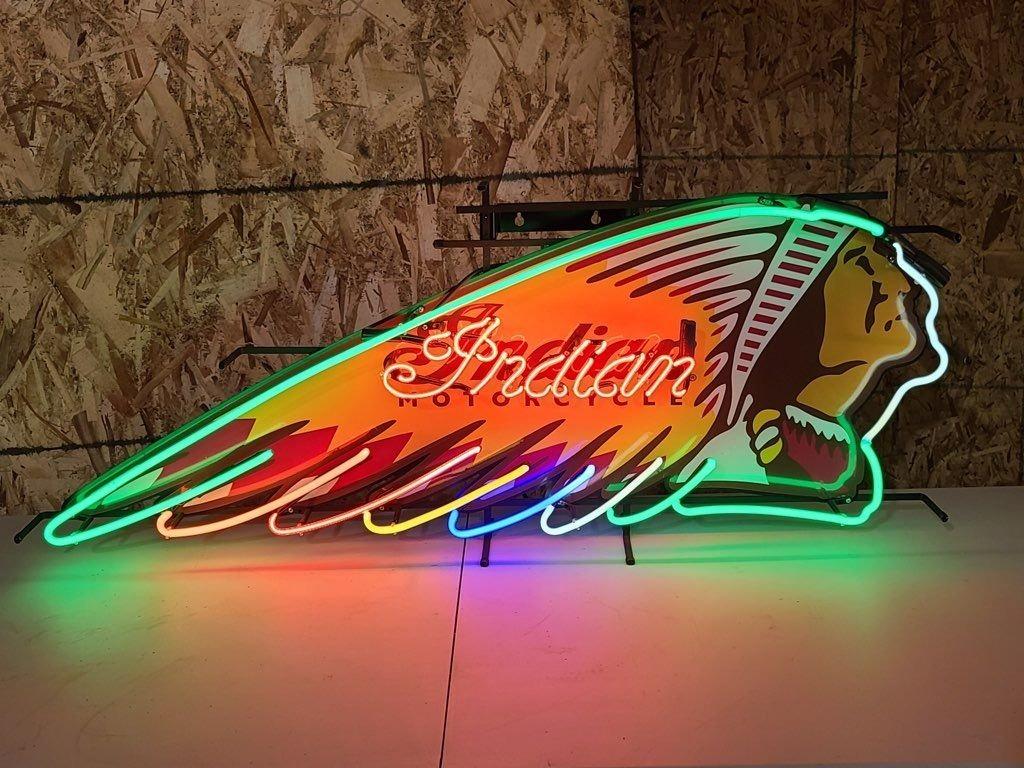 Indian motorcycles neon en veel andere USA decoratie neons, Enlèvement ou Envoi, Neuf, Table lumineuse ou lampe (néon)