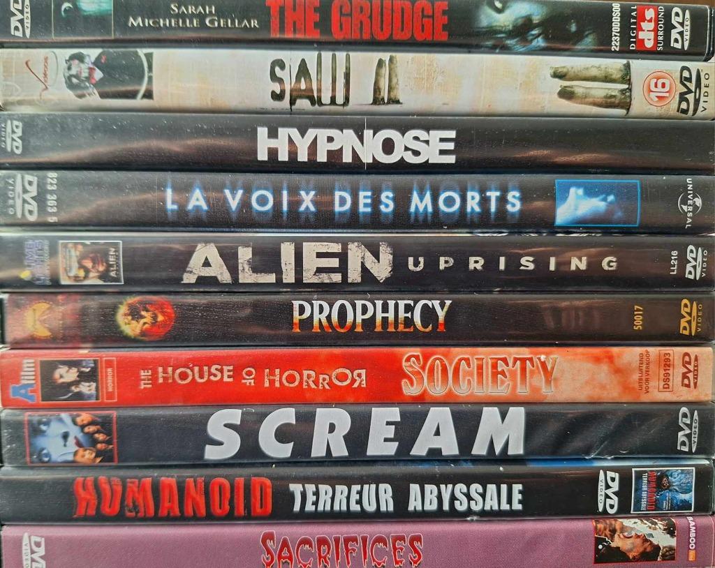 Horrorfilms op dvd - 1,00€, Vanaf 16 jaar, Ophalen of Verzenden, Gebruikt, Monsters