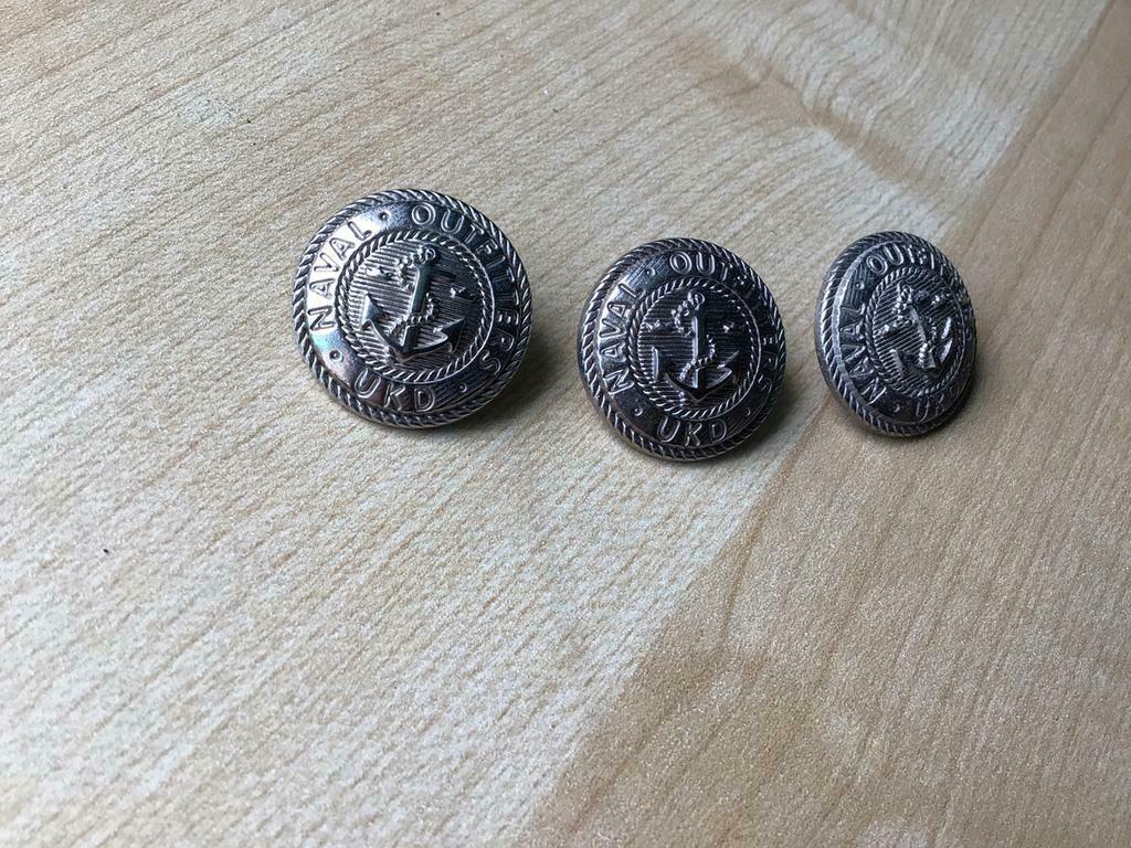 Boutons vintage en métal, 3 pièces, Enlèvement ou Envoi