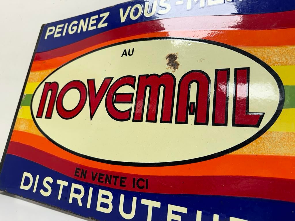 Panneau publicitaire en émail NOVEMAIL, Enlèvement ou Envoi