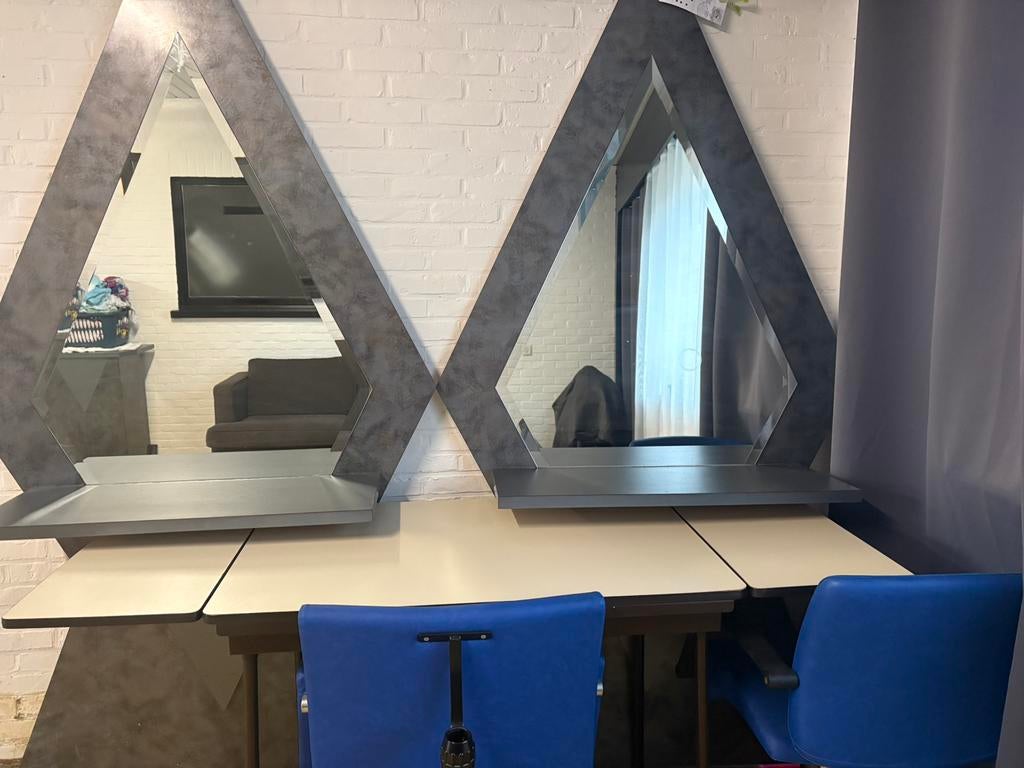 Kapper spiegels stoelen, Ophalen, Gebruikt