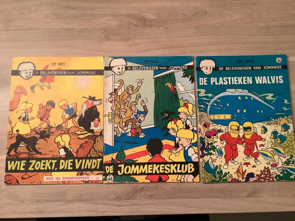 3 oude strips Jommeke van Jef Nys, Meerdere stripboeken, Ophalen of Verzenden, Zo goed als nieuw, Jef Nys