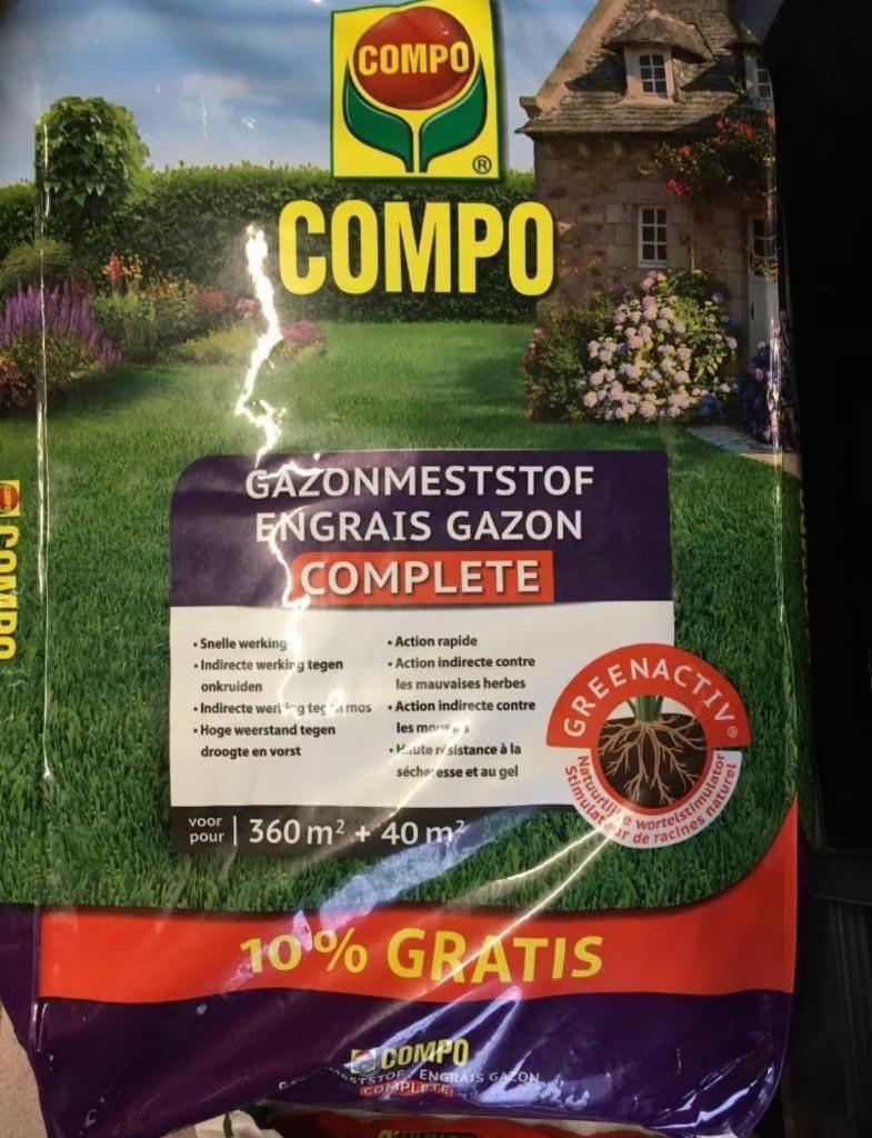 Gras gazon meststof COMPO kwaliteit, Tuin en Terras, Gras en Kunstgras, Gras, Ophalen