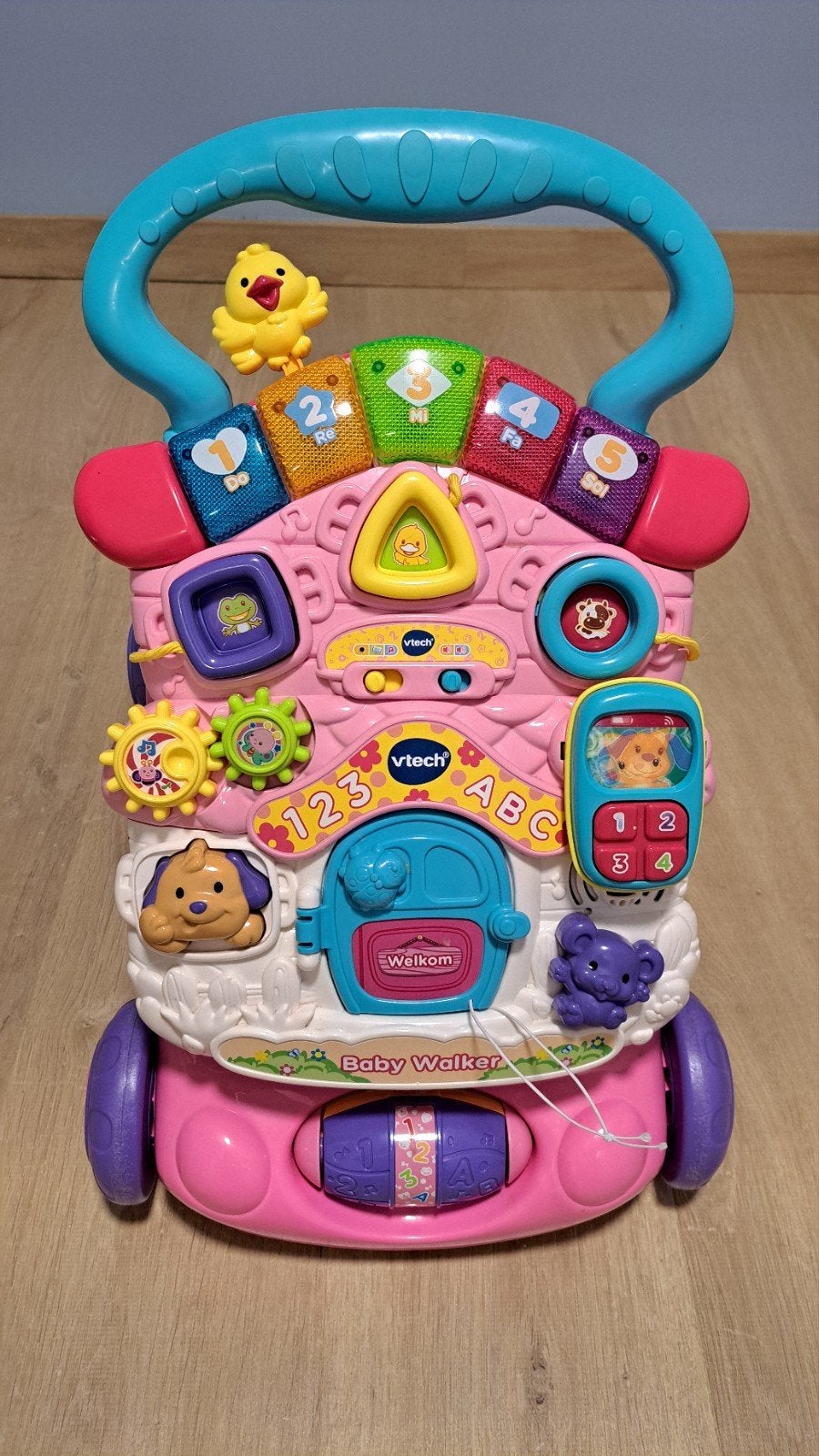 VTech 2-in-1 Baby Walker (Roze), Kinderen en Baby's, Ophalen, Zo goed als nieuw, 6 maanden tot 2 jaar