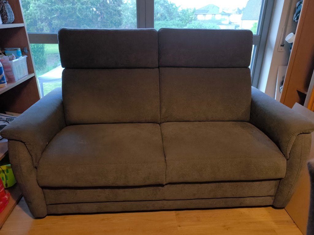 Set van 2 stoffen zetels, Maison & Meubles, Canapés | Salons, Neuf, Banc droit, Trois personnes, 150 à 200 cm, 75 à 100 cm, Tissus