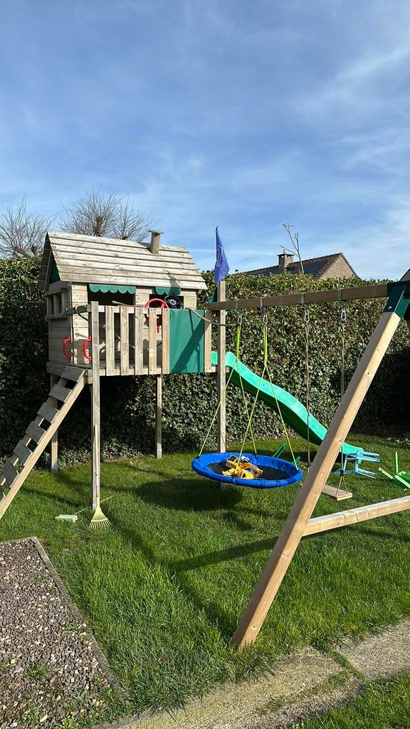 Speelhuis met schommel, Kinderen en Baby's, Speelgoed | Buiten | Speeltoestellen, Ophalen, Zo goed als nieuw, Schommel