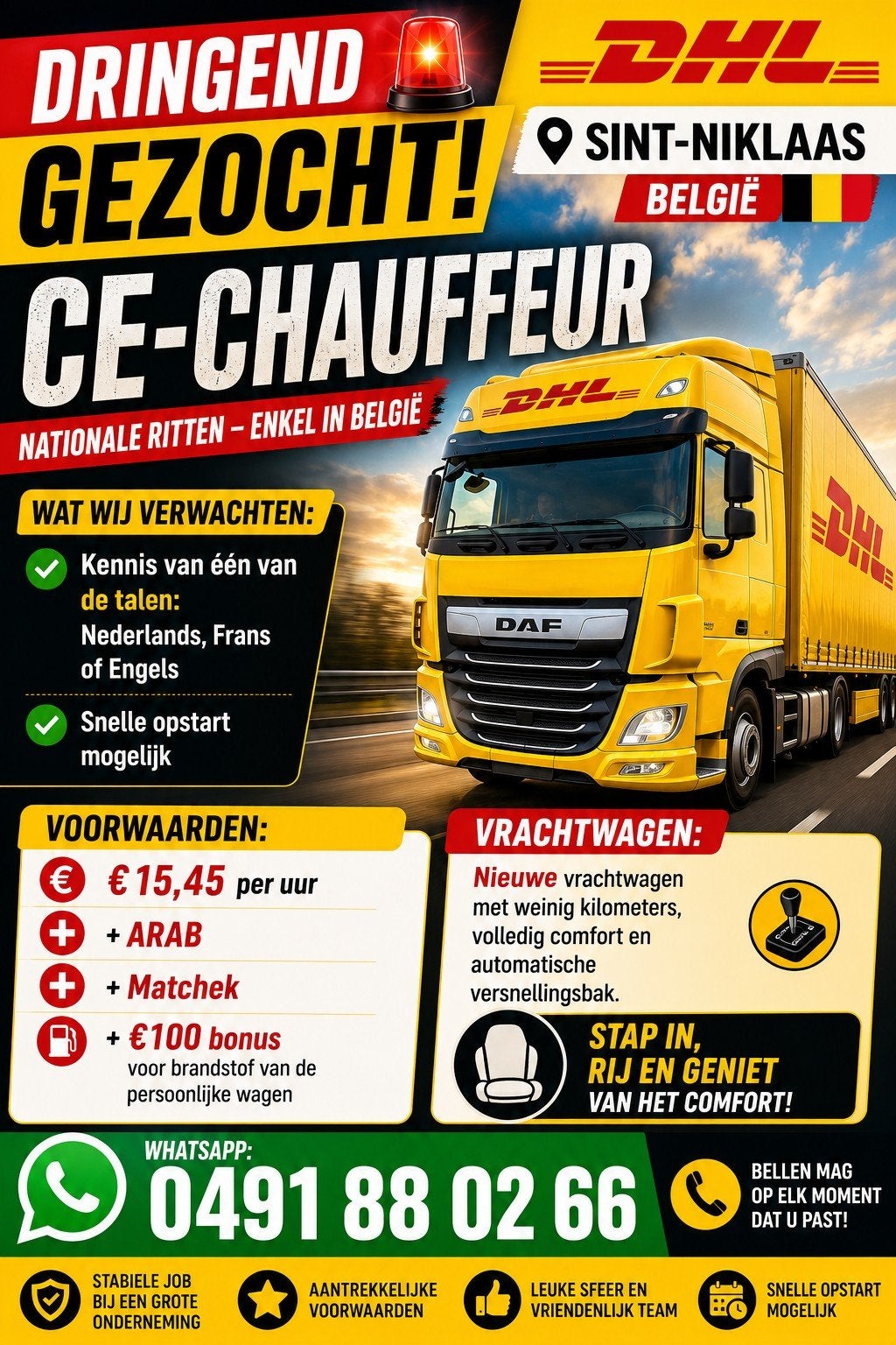 chauffeur demandé