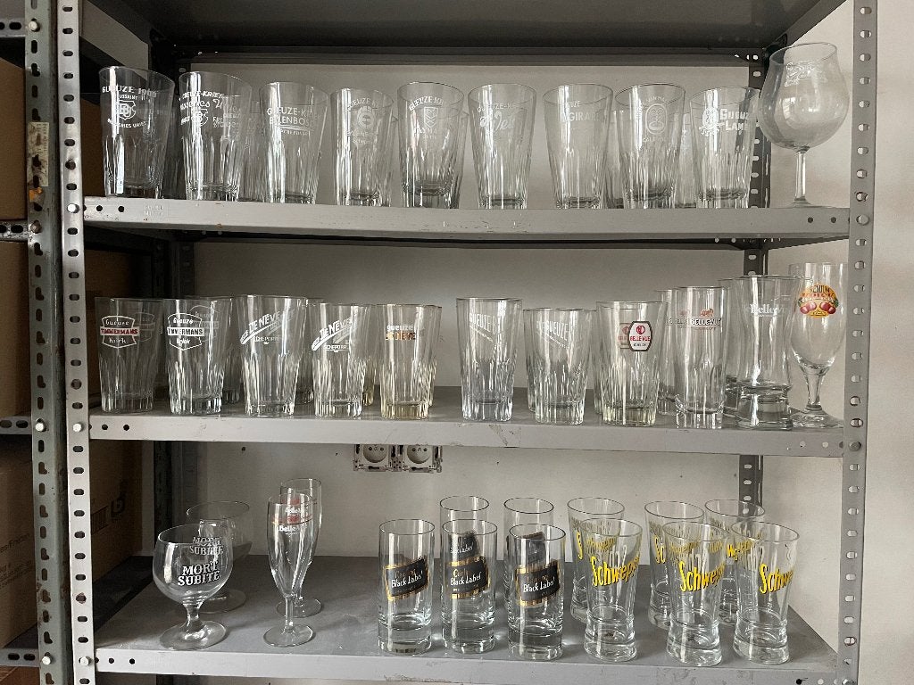 Geuze glazen e.d., Verzamelen, Ophalen, Gebruikt, Glas of Glazen, Overige merken