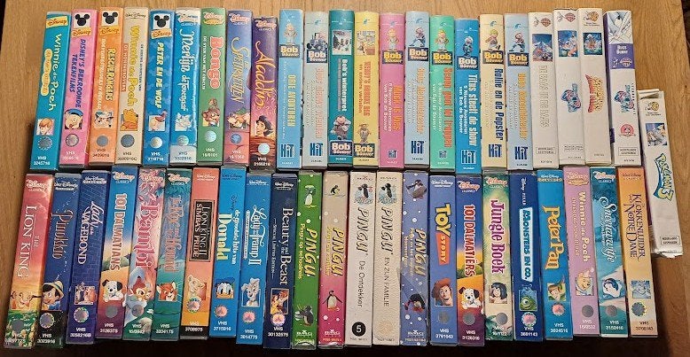 Groot lot kinder VHS (Nederlandstalig), Cd's en Dvd's, VHS | Kinderen en Jeugd, Ophalen, Gebruikt, Tekenfilm, Alle leeftijden