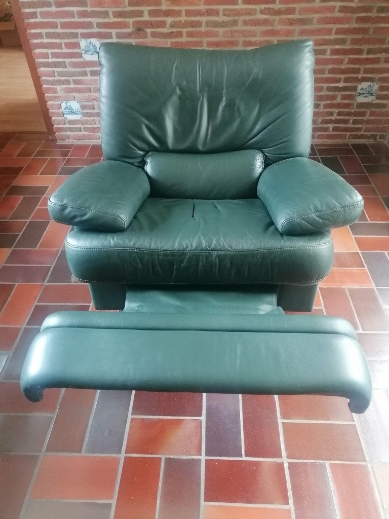 Grand fauteuil inclinable en cuir, 75 à 100 cm, Enlèvement, Utilisé, Cuir