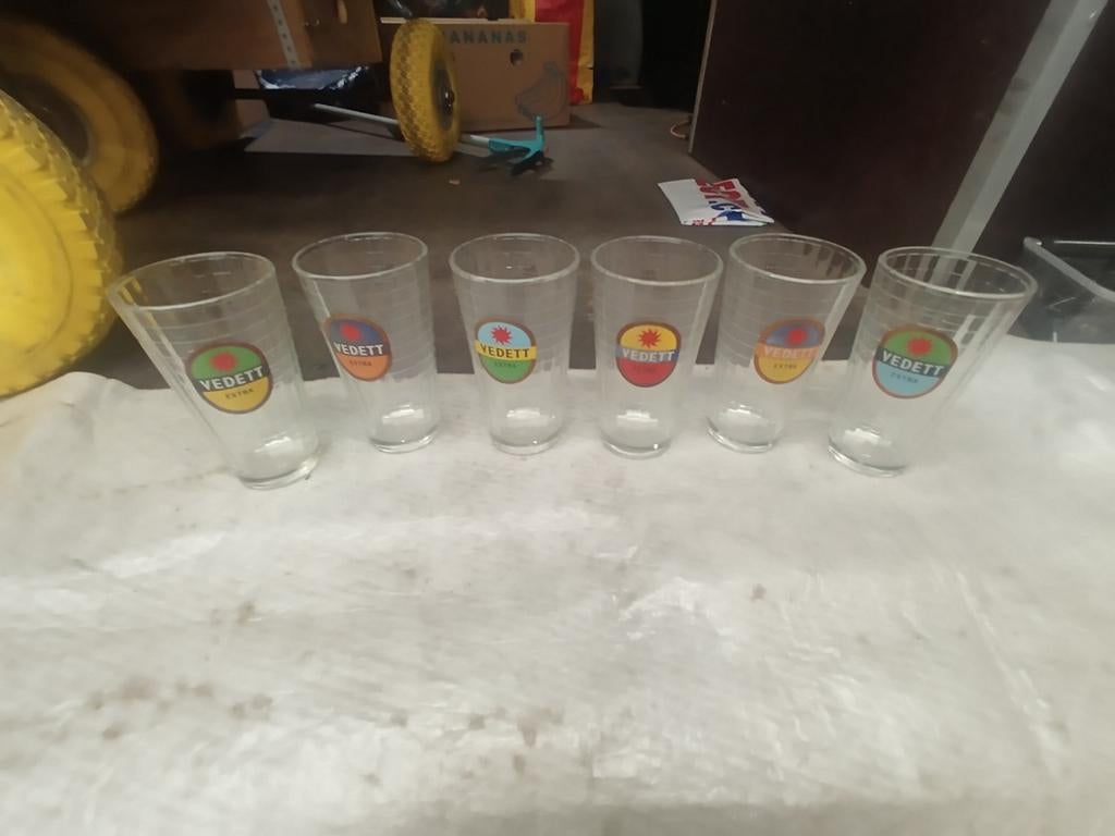 Vedette   bokaal 6 verschillende glazen 25 cl, Enlèvement, Neuf, Verre ou Verres, Duvel