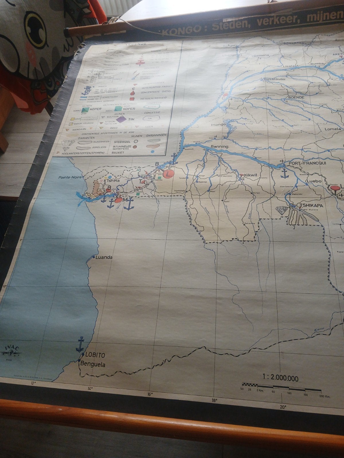 congo belge, Boeken, Atlassen en Landkaarten, Ophalen of Verzenden