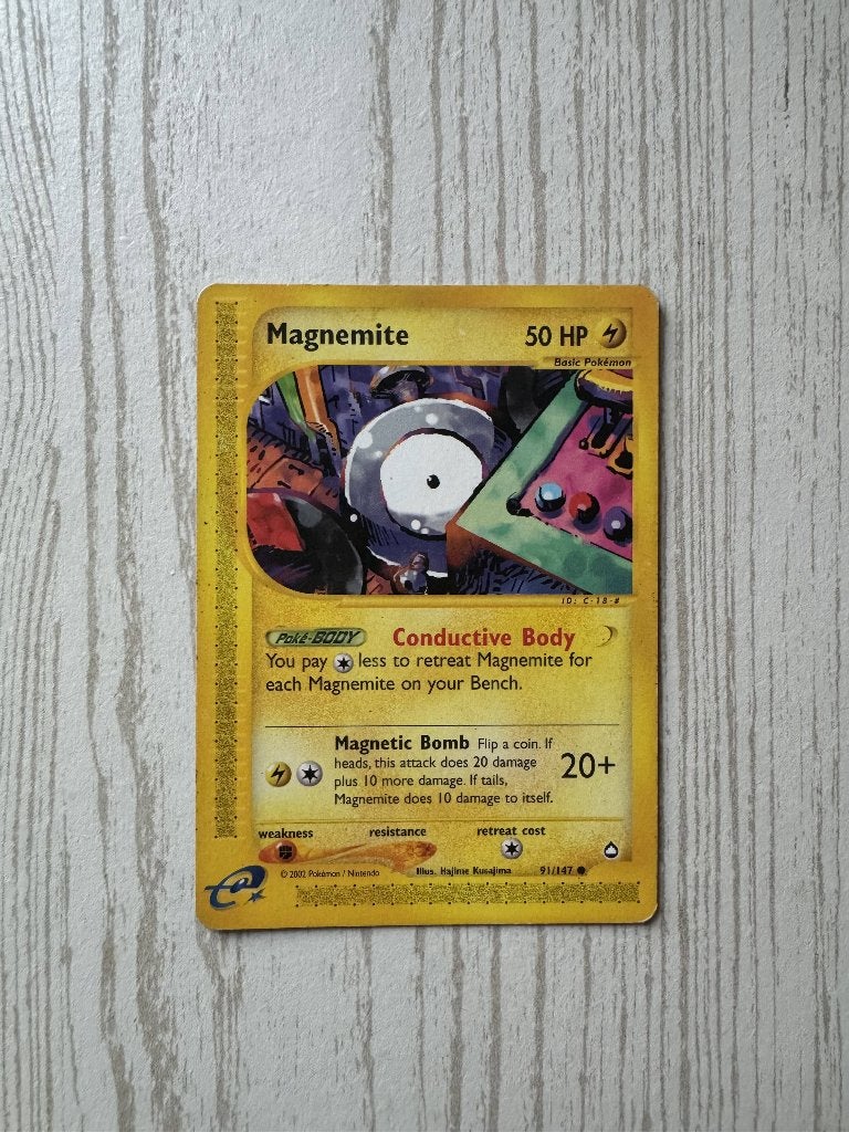 Magnemite 91/147 - Aquapolis (2003), Enlèvement ou Envoi, Comme neuf, Cartes en vrac
