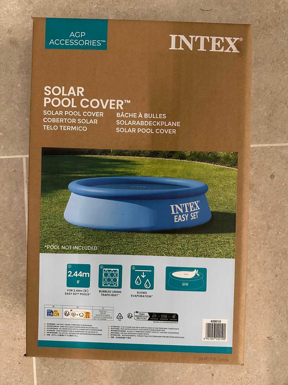 Intex Solar Pool Cover 2.44M, Ophalen of Verzenden, Zo goed als nieuw