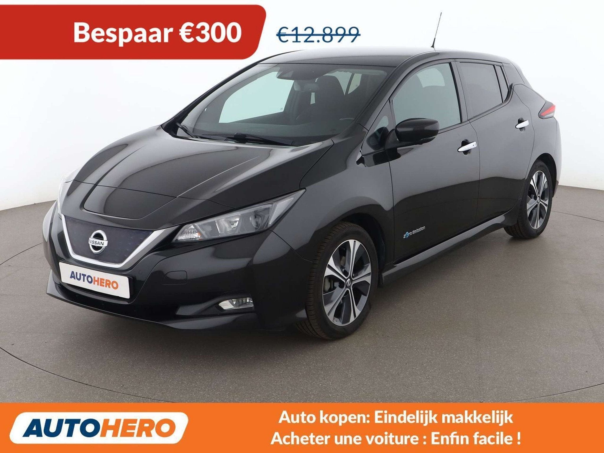 Nissan Leaf electric drive 110 kW Acenta (bj 2018), Auto's, Stof, Gebruikt, Zwart, 1545 kg