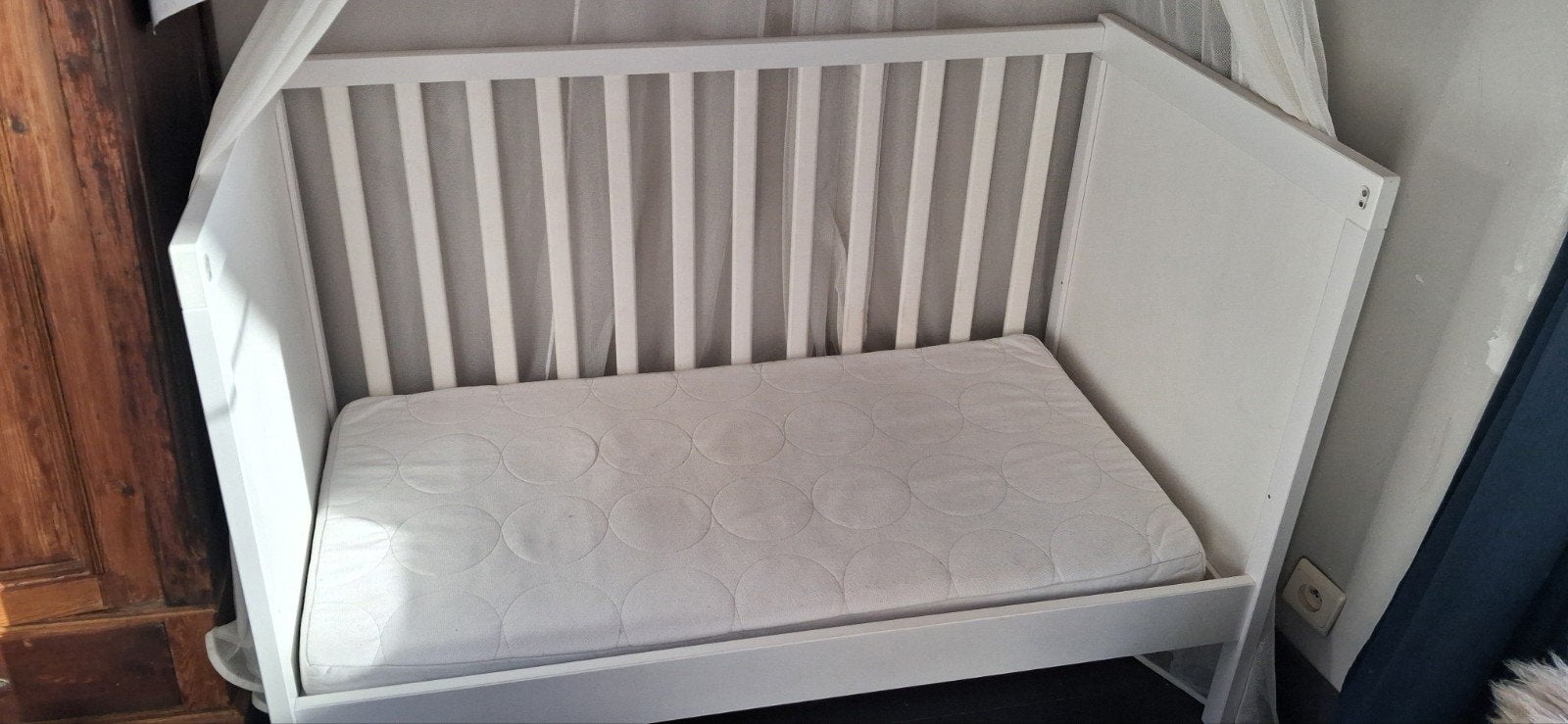 babybed ikea sundvik, Ophalen, Gebruikt, Minder dan 140 cm, Matras