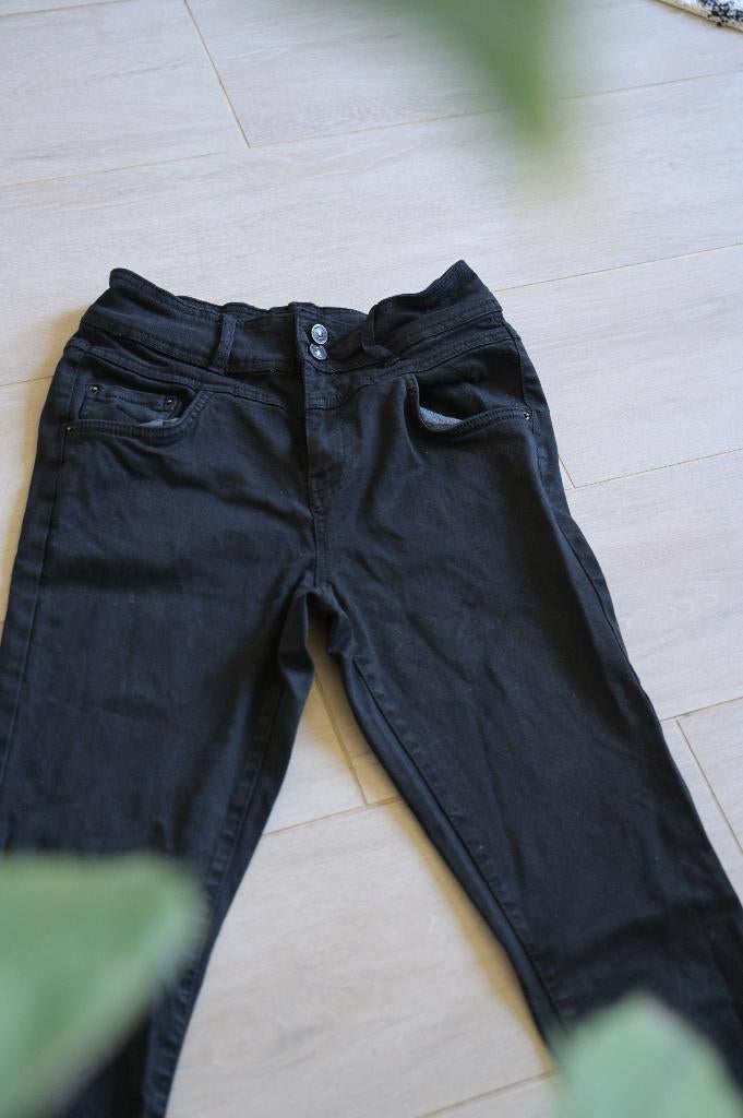 Zwarte jeans hoge taille, Ophalen, Zwart, Overige jeansmaten, Gedragen