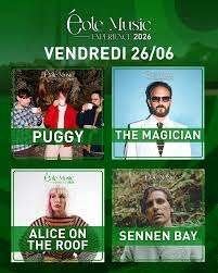 Eole Music Experience 26/06 - Puggy, Alice on the roof,..., Tickets & Billets, Deux personnes, Juin