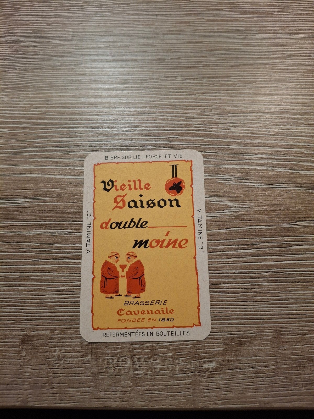 Oude speelkaart double moine, Verzamelen, Ophalen of Verzenden