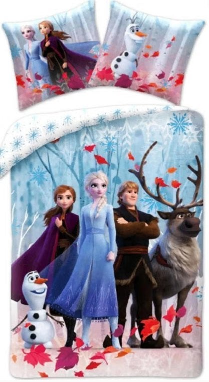 Disney Frozen Dekbedovertrek 140 x 200 cm - Group - Katoen, Nieuw, Ophalen of Verzenden, Dubbelzijdig, Meerkleurig
