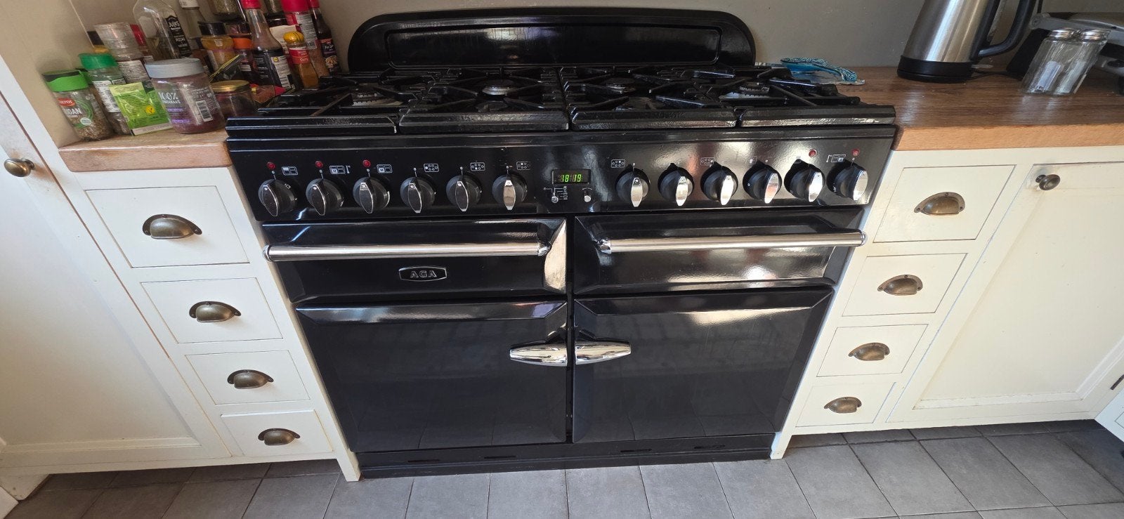 AGA MASTERCHEF XL BICARBURANT CHROME NOIR, Electroménager, Enlèvement, Gaz