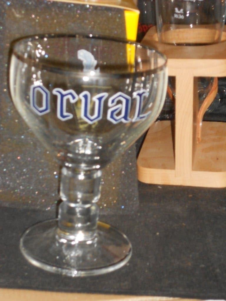 Bierglazen .Datum Glazen Orval.D 155, Verzamelen, Ophalen of Verzenden, Zo goed als nieuw, Glas of Glazen, Overige merken
